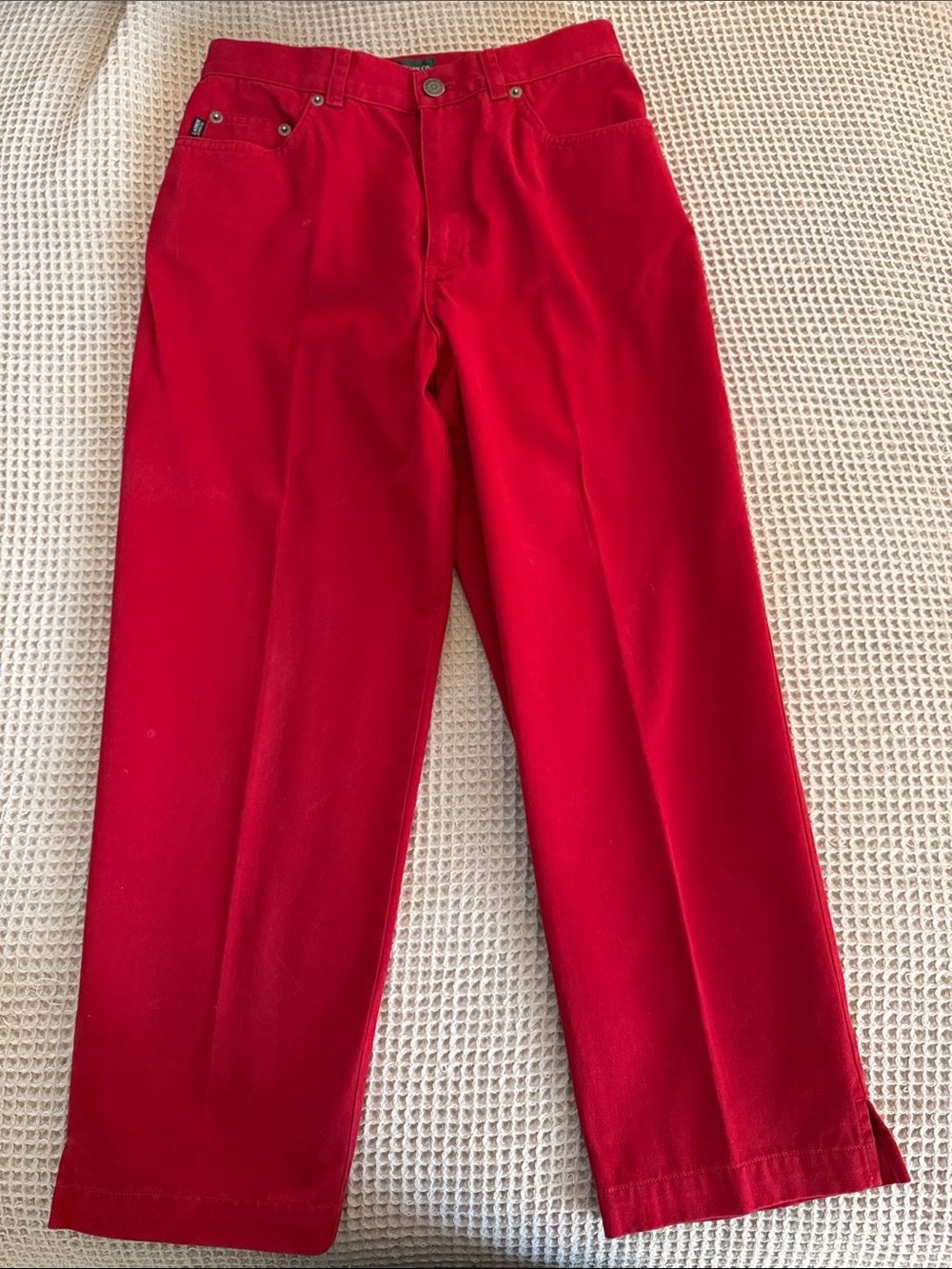 Lauren Ralph Lauren Bright Red Cropped Jeans